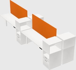 Shared electric desk + cabinet