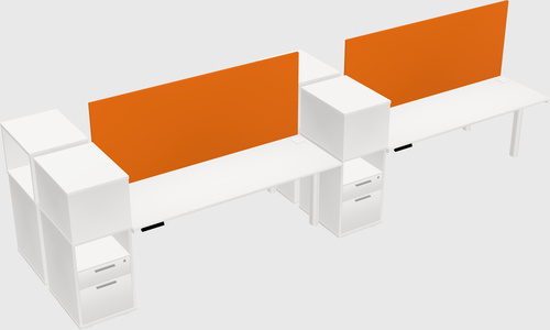 Shared electric desk + cabinet