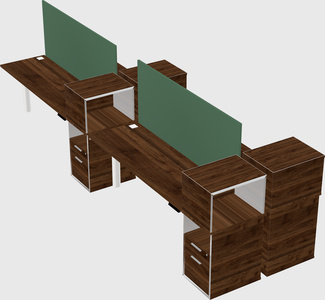 Shared electric desk + cabinet