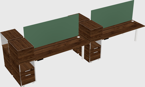 Shared electric desk + cabinet