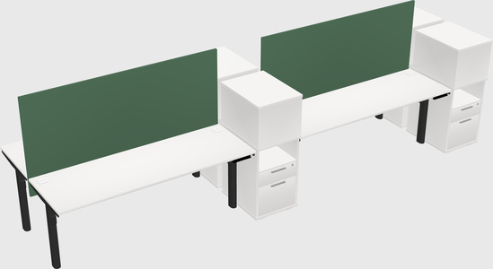 Shared electric desk + cabinet