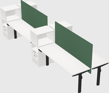 Shared electric desk + cabinet