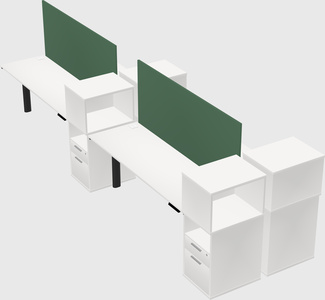 Shared electric desk + cabinet