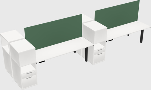 Shared electric desk + cabinet