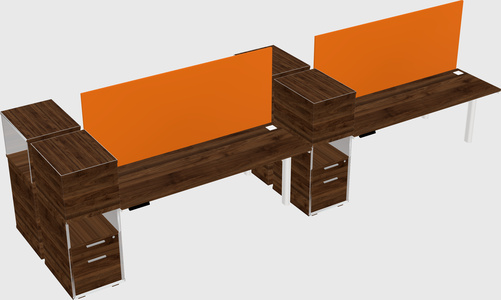 Shared electric desk + cabinet