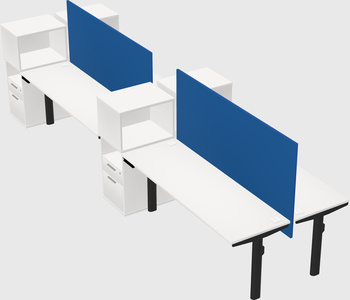 Shared electric desk + cabinet