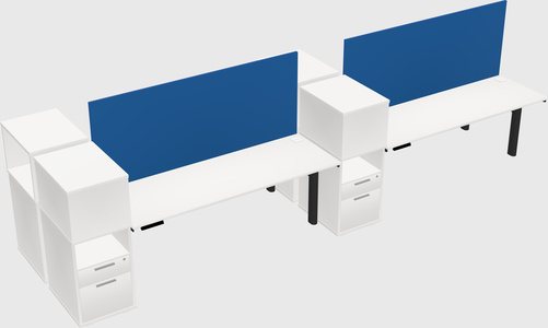 Shared electric desk + cabinet