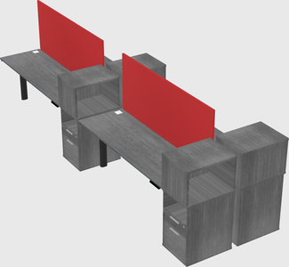 Shared electric desk + cabinet