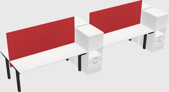 Shared electric desk + cabinet