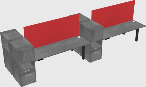 Shared electric desk + cabinet