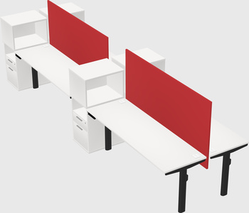 Shared electric desk + cabinet