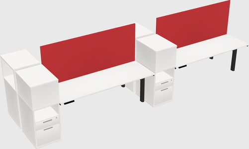 Shared electric desk + cabinet