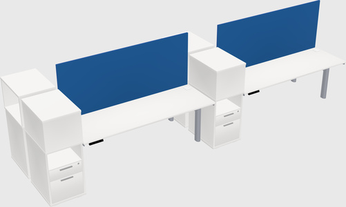 Shared electric desk + cabinet