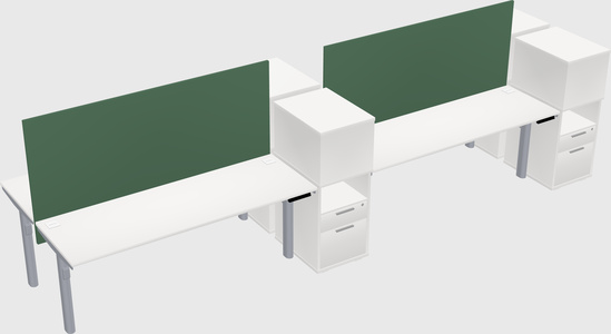Shared electric desk + cabinet