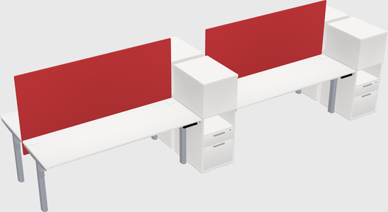 Shared electric desk + cabinet