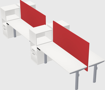 Shared electric desk + cabinet