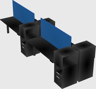 Shared electric desk + cabinet