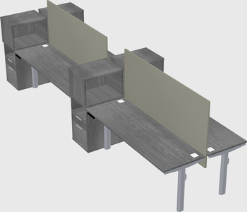 Shared electric desk + cabinet
