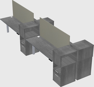 Shared electric desk + cabinet