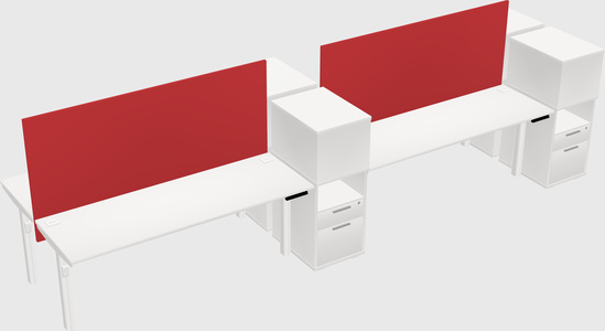 Shared electric desk + cabinet