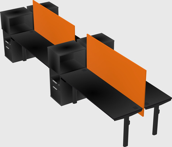 Shared electric desk + cabinet