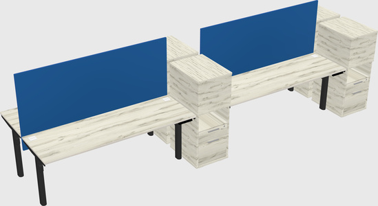 Shared electric desk + cabinet