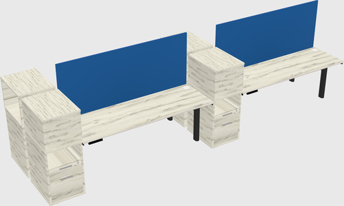 Shared electric desk + cabinet