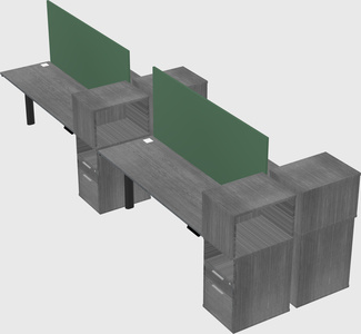 Shared electric desk + cabinet