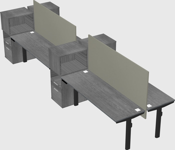 Shared electric desk + cabinet
