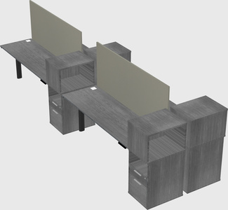 Shared electric desk + cabinet