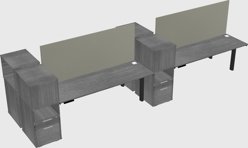 Shared electric desk + cabinet