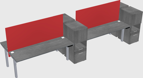 Shared electric desk + cabinet