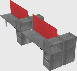 Shared electric desk + cabinet