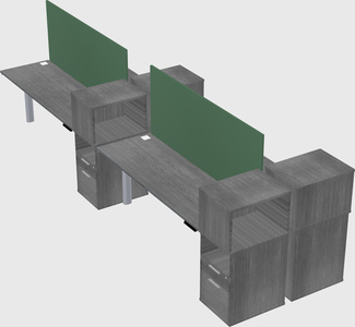 Shared electric desk + cabinet