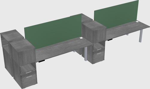 Shared electric desk + cabinet