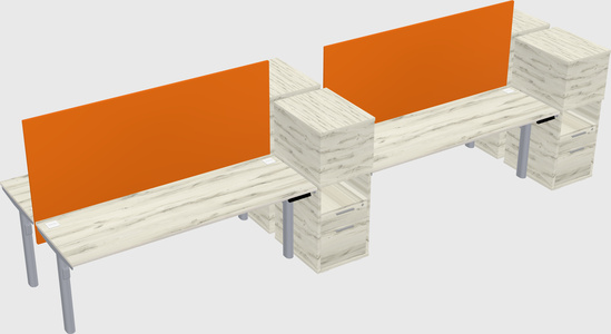 Shared electric desk + cabinet