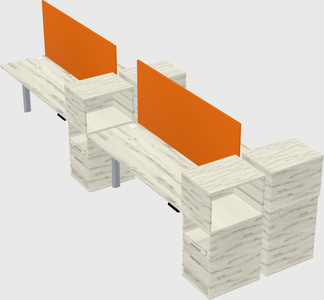 Shared electric desk + cabinet