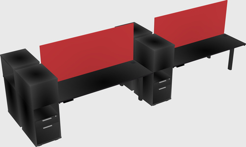 Shared electric desk + cabinet
