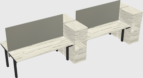 Shared electric desk + cabinet
