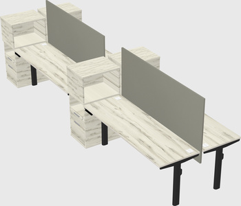 Shared electric desk + cabinet