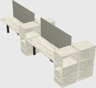 Shared electric desk + cabinet