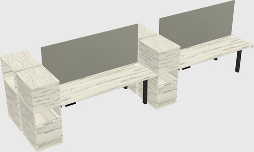 Shared electric desk + cabinet