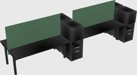 Shared electric desk + cabinet