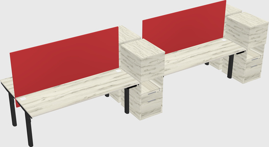Shared electric desk + cabinet