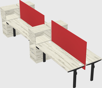 Shared electric desk + cabinet
