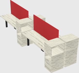Shared electric desk + cabinet