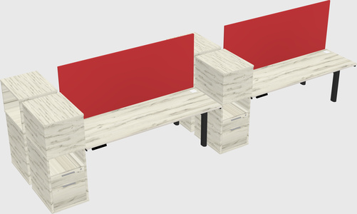 Shared electric desk + cabinet