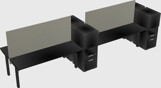 Shared electric desk + cabinet
