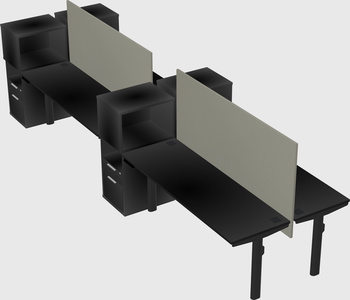Shared electric desk + cabinet