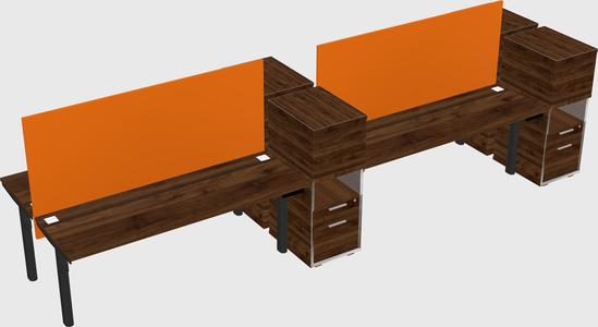Shared electric desk + cabinet